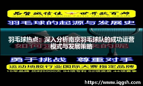 羽毛球热点：深入分析南京羽毛球队的成功运营模式与发展策略